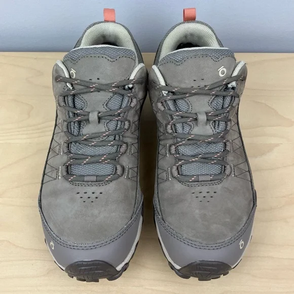 Oboz Women’s Size 8.0 Ousel Low Leather Athletic Hiking Shoes Taupe Light Gray - Picture 4 of 11
